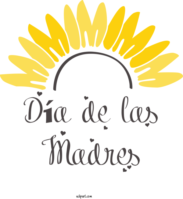 Free Holidays Flower Logo Yellow For Dia De Las Madres Clipart Transparent Background