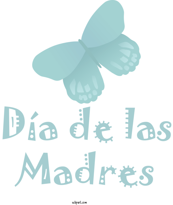 Free Holidays Logo Font Butterflies For Dia De Las Madres Clipart Transparent Background