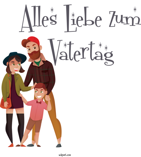 Free Holidays Clothing Cartoon Design For Alles Liebe Zum Vatertag Clipart Transparent Background