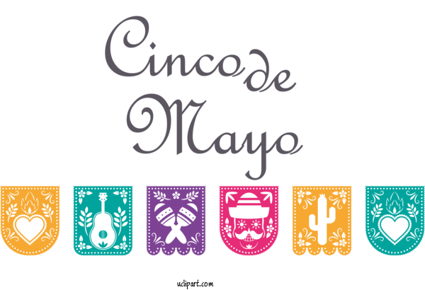 Free Holidays Logo Design Script Typeface For Cinco De Mayo Clipart Transparent Background