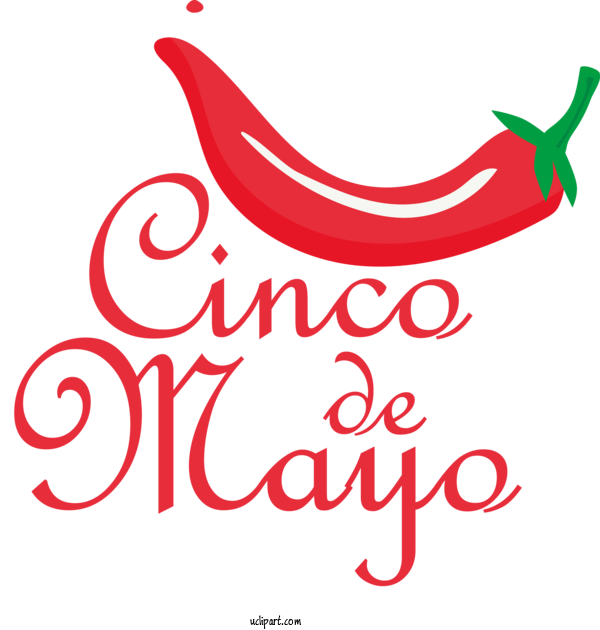 Free Holidays Logo Calligraphy Line For Cinco De Mayo Clipart Transparent Background