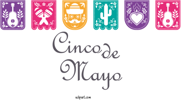 Free Holidays Logo Design Font For Cinco De Mayo Clipart Transparent Background