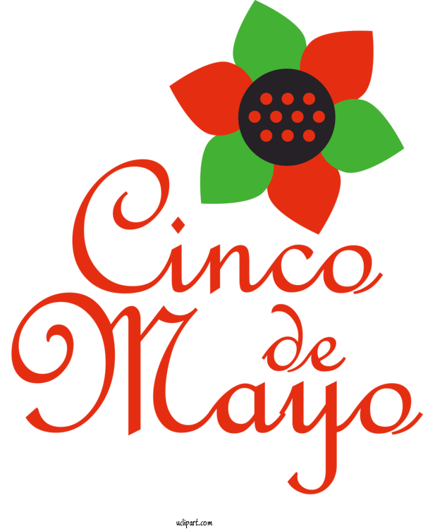 Free Holidays Floral Design Logo Petal For Cinco De Mayo Clipart Transparent Background