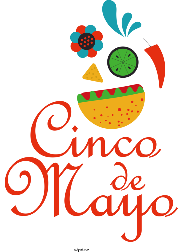 Free Holidays Logo Flower Line For Cinco De Mayo Clipart Transparent Background