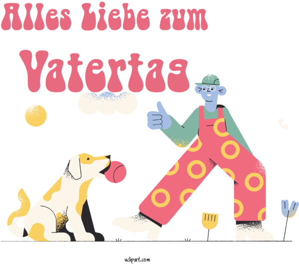 Free Holidays Design Cartoon Meter For Alles Liebe Zum Vatertag Clipart Transparent Background