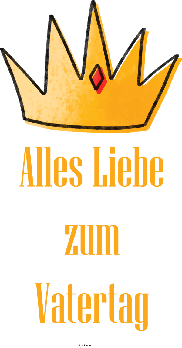 Free Holidays Logo Yellow Line For Alles Liebe Zum Vatertag Clipart Transparent Background