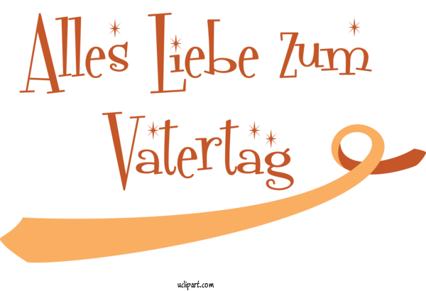 Free Holidays Logo Calligraphy Line For Alles Liebe Zum Vatertag Clipart Transparent Background