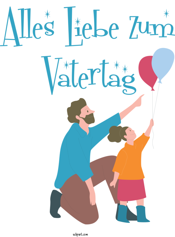 Free Holidays Public Relations Cartoon Toddler M For Alles Liebe Zum Vatertag Clipart Transparent Background