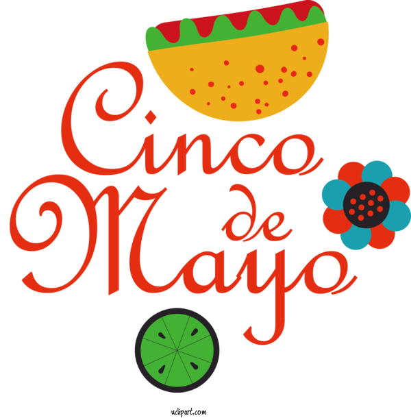 Free Holidays Floral Design Logo Line For Cinco De Mayo Clipart Transparent Background