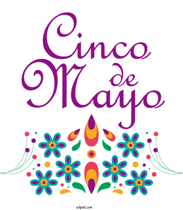 Free Holidays Floral Design Design Line For Cinco De Mayo Clipart Transparent Background