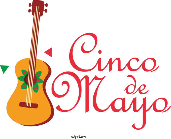 Free Holidays String Instrument Cello Logo For Cinco De Mayo Clipart Transparent Background