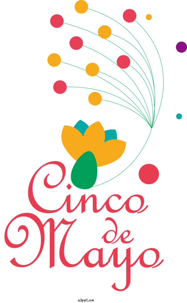 Free Holidays Petal Flower Line For Cinco De Mayo Clipart Transparent Background