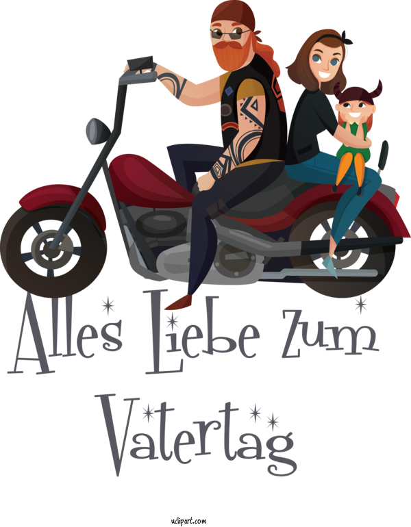 Free Holidays Cartoon Poster For Alles Liebe Zum Vatertag Clipart Transparent Background