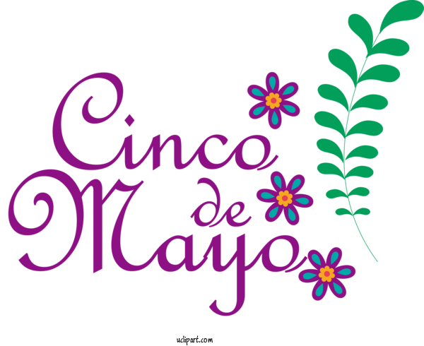 Free Holidays Logo Flower Stencil For Cinco De Mayo Clipart Transparent Background