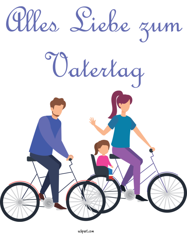 Free Holidays Bicycle Bicycle Wheel Hybrid Bike For Alles Liebe Zum Vatertag Clipart Transparent Background