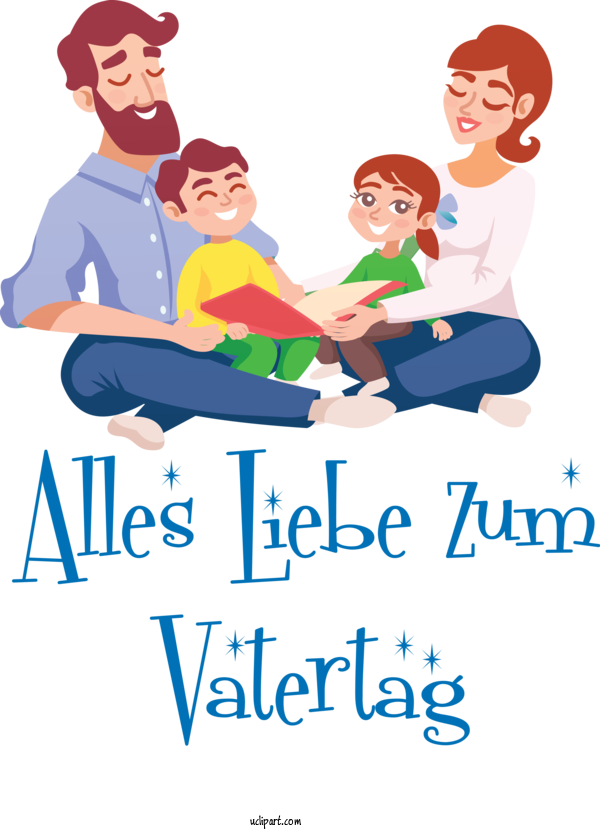 Free Holidays Parenting Cartoon GIF For Alles Liebe Zum Vatertag Clipart Transparent Background