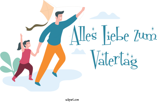 Free Holidays Design Logo Cartoon For Alles Liebe Zum Vatertag Clipart Transparent Background