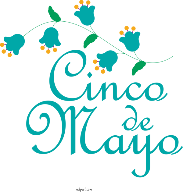Free Holidays Logo Text Design For Cinco De Mayo Clipart Transparent Background
