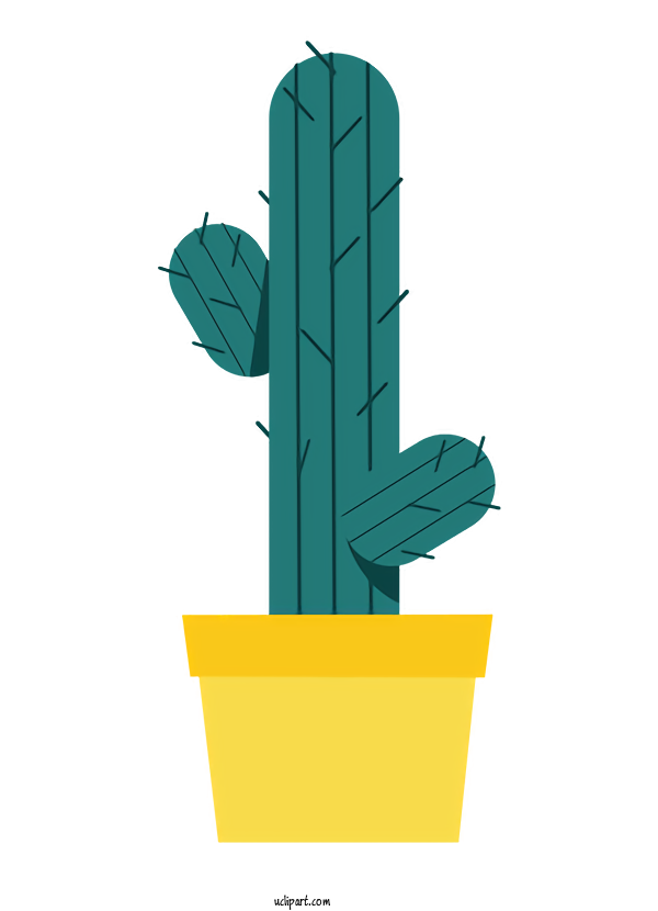 Free Cartoon Cactus Tree Meter For Clipart Clipart Transparent Background