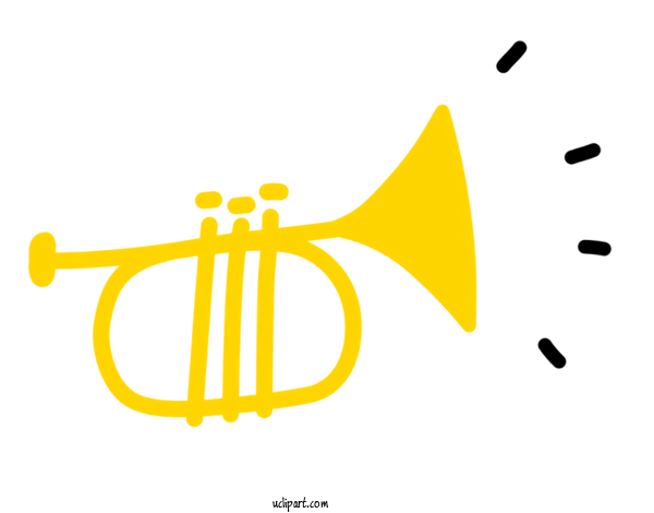 Free Cartoon Trumpet Mellophone Megaphone For Clipart Clipart Transparent Background