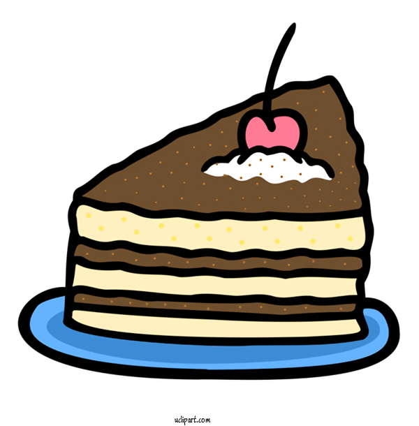 Free Cartoon Chocolate Cake Cake Chocolate For Clipart Clipart Transparent Background