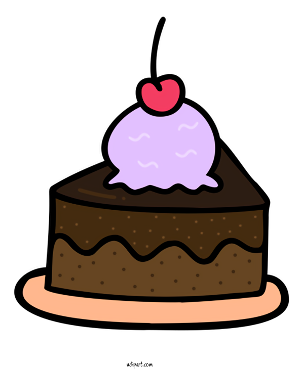 Free Cartoon Chocolate Cake Dessert Cake For Clipart Clipart Transparent Background