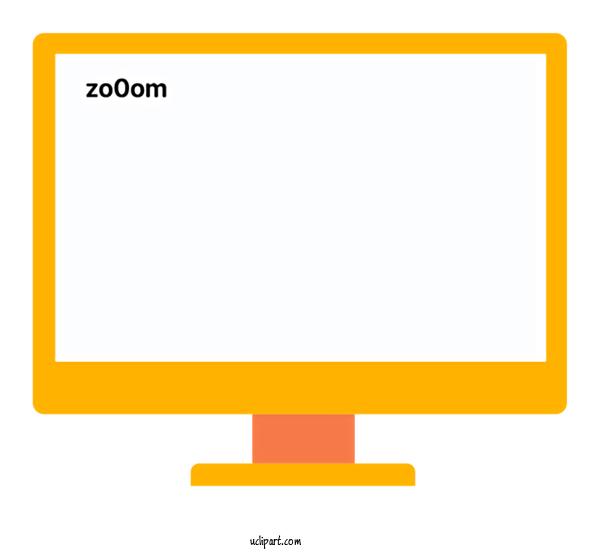 Free Cartoon Yellow Line Computer Monitor For Clipart Clipart Transparent Background