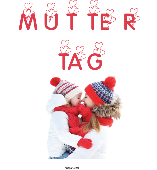 Free Holidays Hat Fake Fur Scarf For Muttertag Clipart Transparent Background