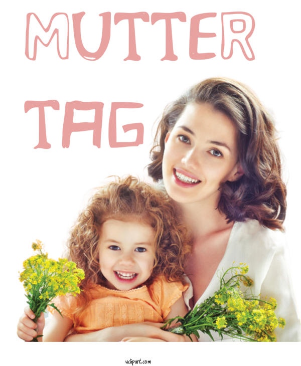 Free Holidays Parent Character Structure Daughter For Muttertag Clipart Transparent Background