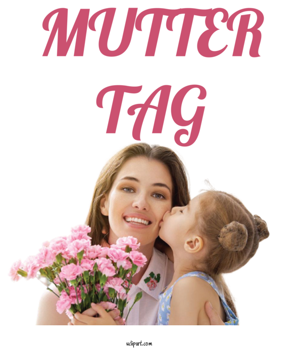 Free Holidays Mother's Day Daughter Father For Muttertag Clipart Transparent Background