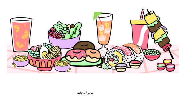 Free Food Fast Food Cartoon Design For Dinner Clipart Transparent Background