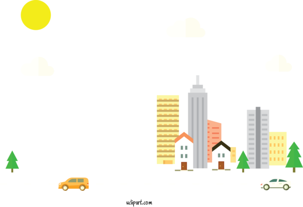 Free Buildings Yellow Cartoon Meter For City Clipart Transparent Background