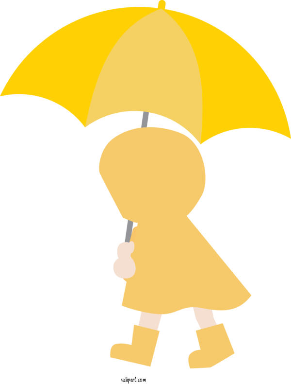 Free Weather Cartoon Yellow Line For Rain Clipart Transparent Background
