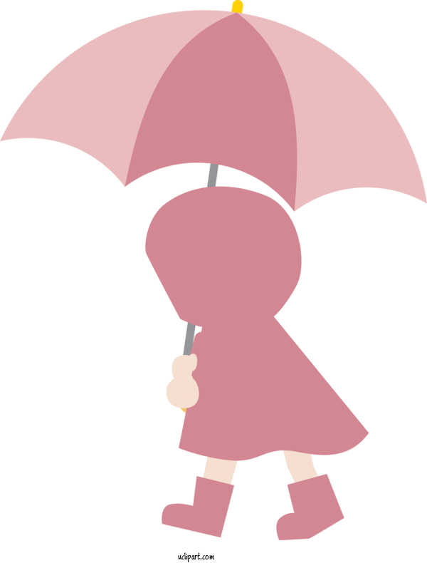 Free Weather Cartoon Character Umbrella For Rain Clipart Transparent Background