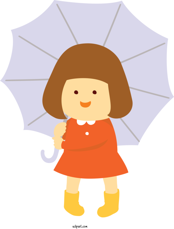 Free Weather Cartoon Character Happiness For Rain Clipart Transparent Background