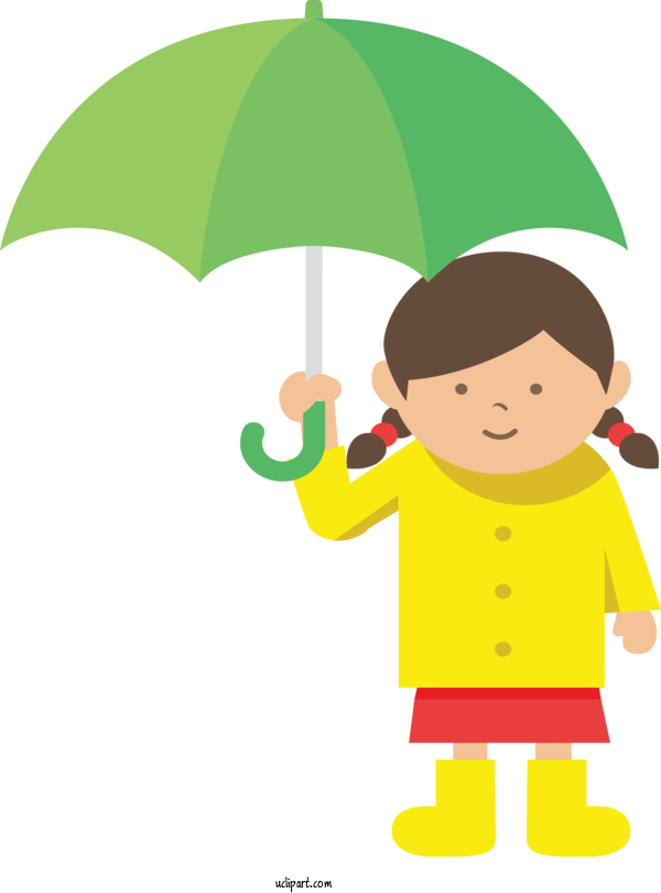 Free Weather Cartoon Leaf Umbrella For Rain Clipart Transparent Background