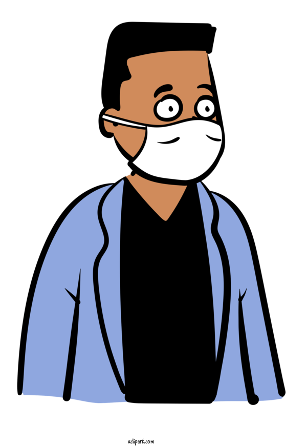 Free Medical Face Facial Hair Forehead For Surgical Mask Clipart Transparent Background