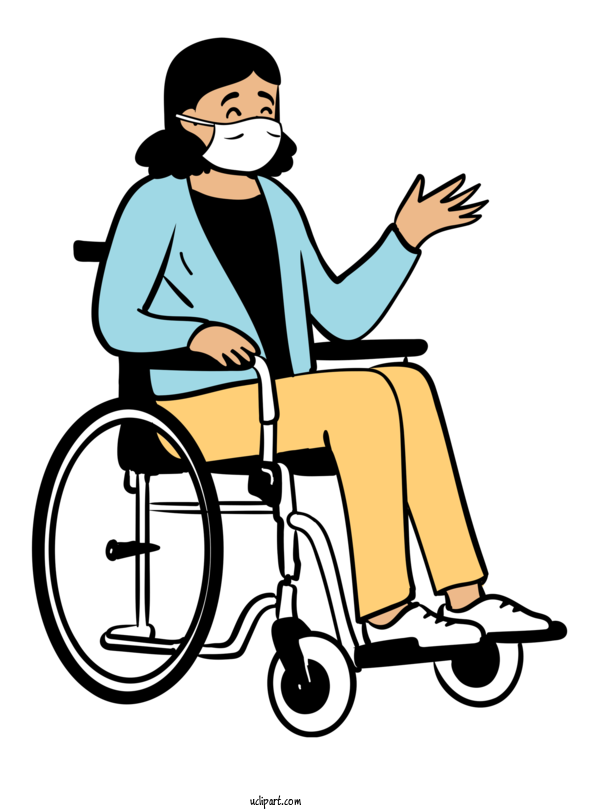 Free Activities Wheelchair Sitting Drawing For Sitting Clipart Transparent Background