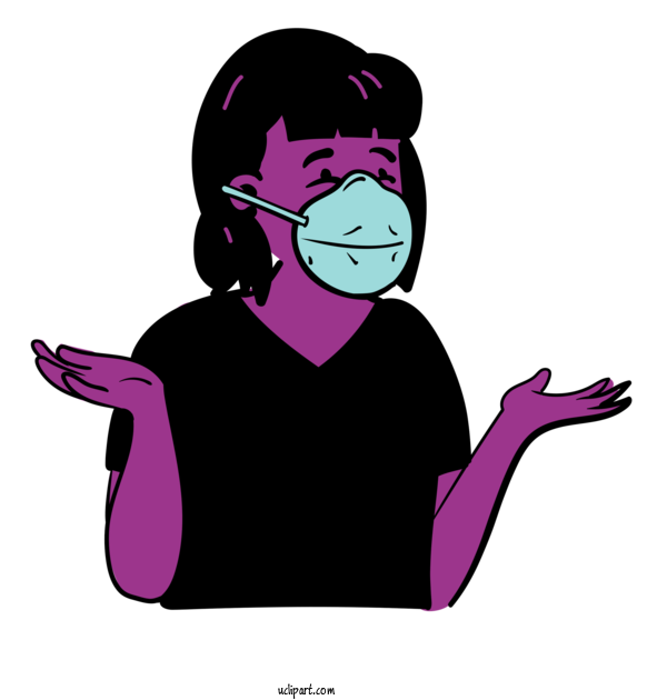 Free Medical Cartoon Character Human For Surgical Mask Clipart Transparent Background