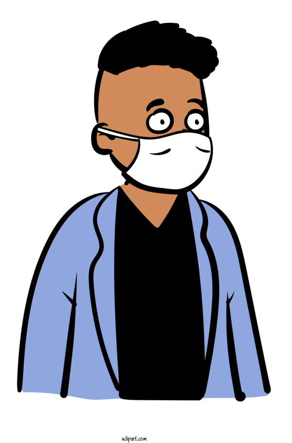 Free Medical Jacket Shirt For Surgical Mask Clipart Transparent Background