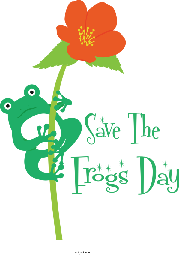 Free Animals Leaf Cut Flowers Plant Stem For Frog Clipart Transparent Background