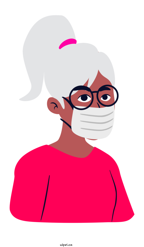 Free Medical Face Hairstyle Human For Surgical Mask Clipart Transparent Background