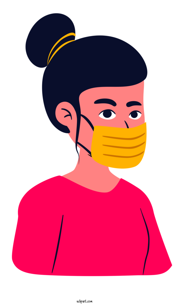 Free Medical Face Forehead Cartoon For Surgical Mask Clipart Transparent Background
