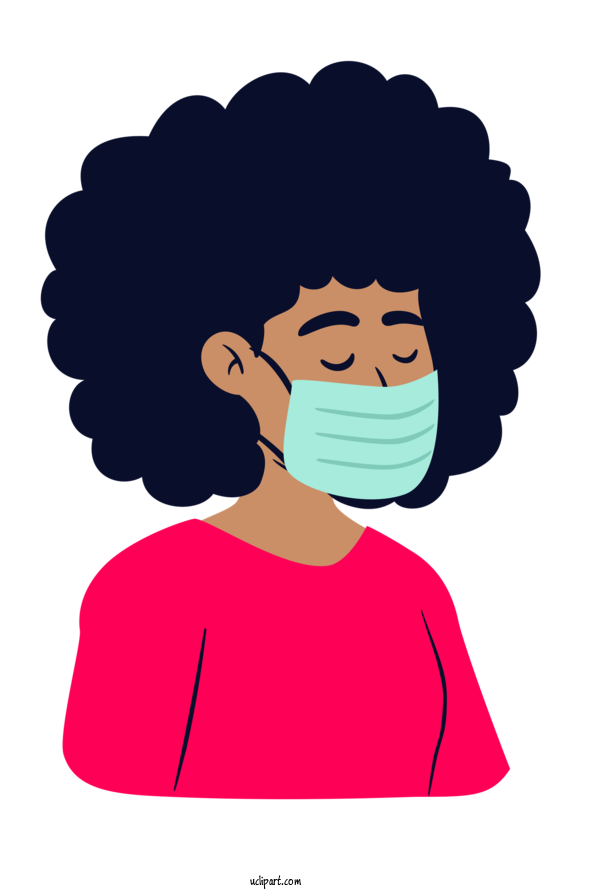 Free Medical Face Hairstyle For Surgical Mask Clipart Transparent Background