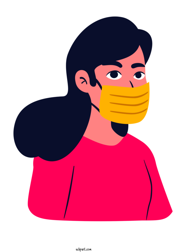 Free Medical Face Cartoon Character For Surgical Mask Clipart Transparent Background