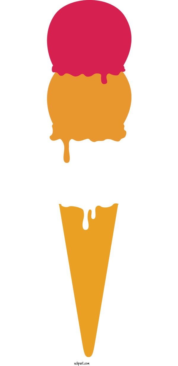 Free Food Ice Cream Cone Line Yellow For Ice Cream Clipart Transparent Background
