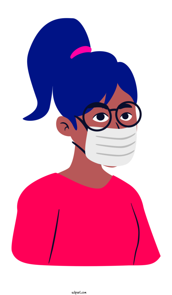 Free Medical Face Facial Expression Forehead For Surgical Mask Clipart Transparent Background