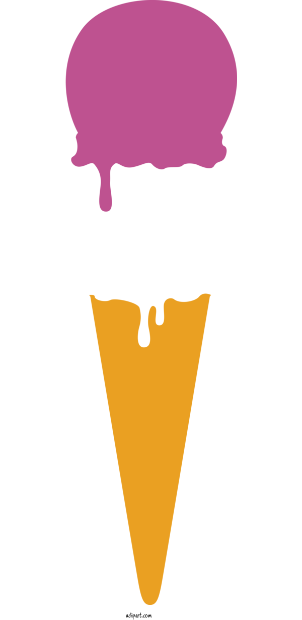 Free Food Ice Cream Cone Yellow Violet For Ice Cream Clipart Transparent Background