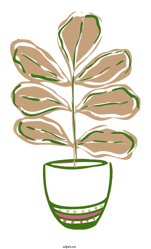 Free Nature Leaf Line Art Plant Stem For Plant Clipart Transparent Background