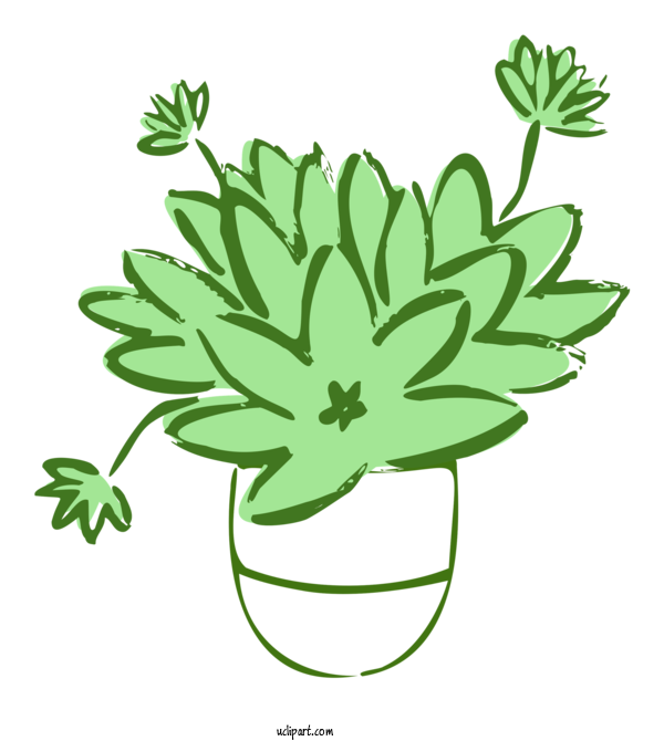 Free Nature Flower Plant Stem Line Art For Plant Clipart Transparent Background